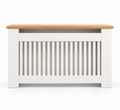 Cache-radiateur blanc à lattes