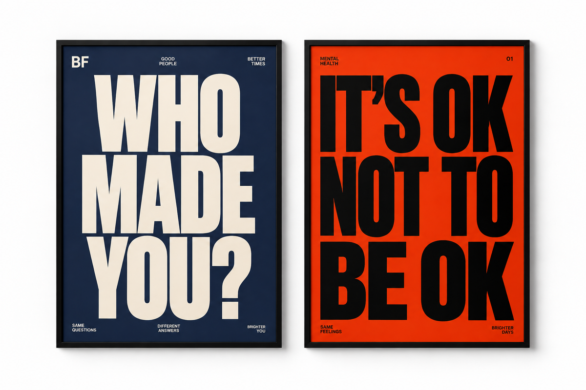 Tableaux Typographiques – 60 × 80 cm — Lot complet – 2 tableaux
