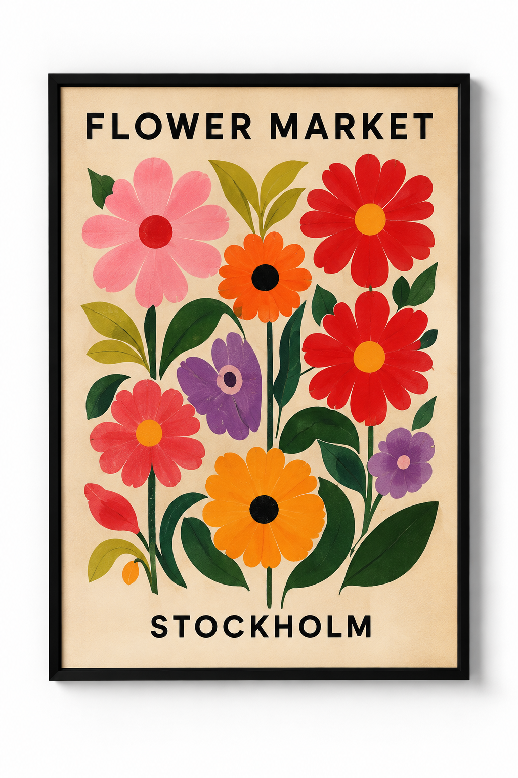 Tableaux Galerie Rétro – 60 × 80 cm — Flower Market Stockholm